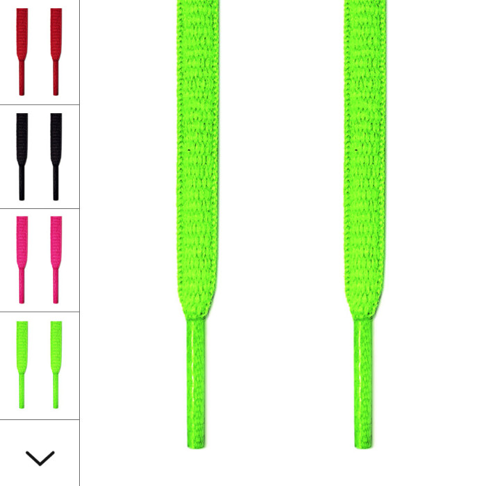 Ovale, neon-grüne Schnürsenkel