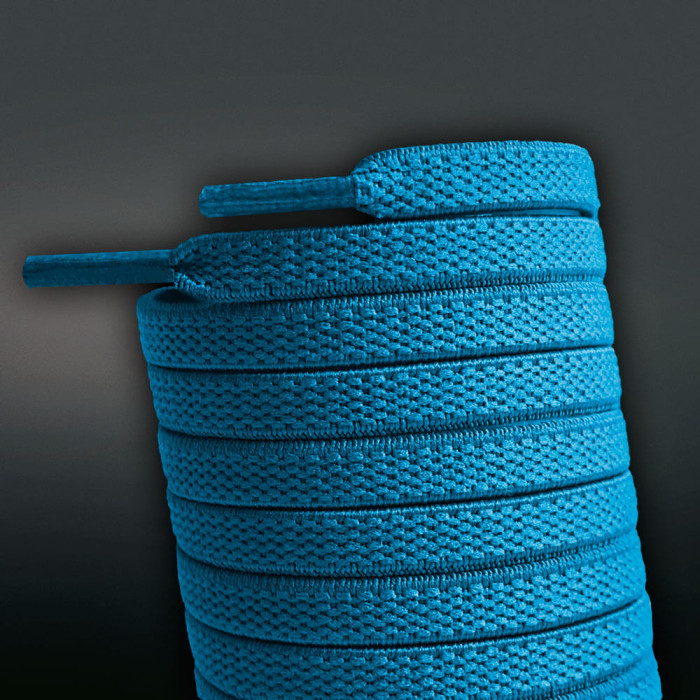 Elastische türkis-blaue Schnürsenkel (No-Tie)