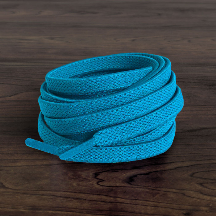 Elastische türkis-blaue Schnürsenkel (No-Tie)