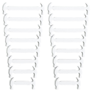 Weiße elastische Silikon-Schnürsenkel